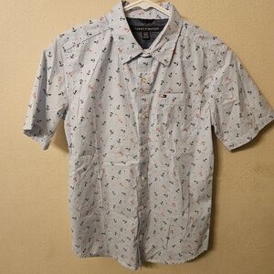 Tommy Hilfiger Blue Anchor Print Casual Shirt